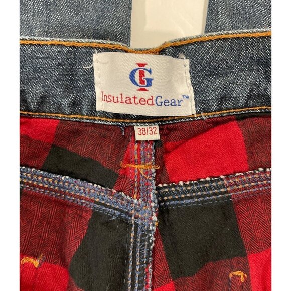 IG INSULATED GEAR Relaxed Fit Carpenter Jeans 38x32 Buffalo Plaid Flannel-Lined‎ - Picture 11 of 16